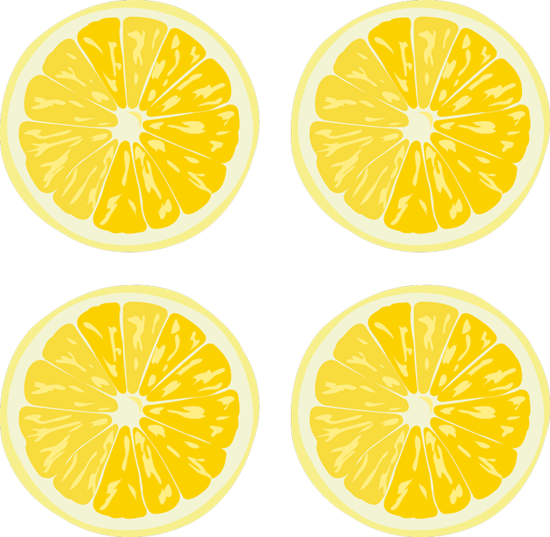 Sliced lemons kitchen vinyl mat - TenStickers