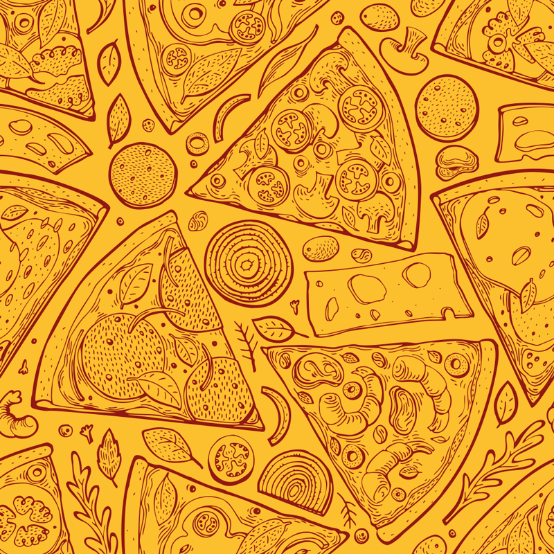 Kitchen vinyl mat featuring italian food icons - TenStickers