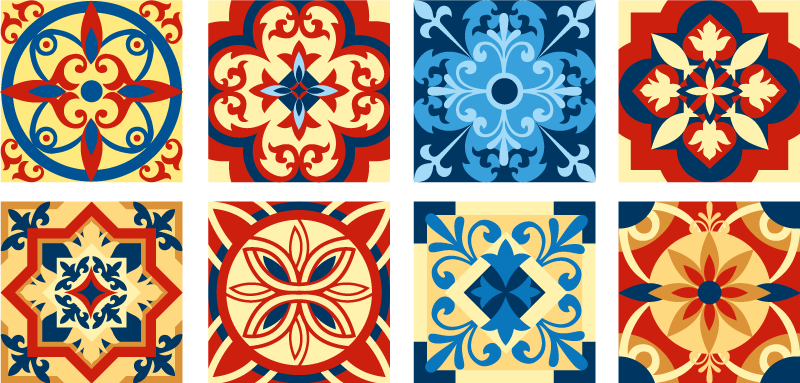 Kitchen vinyl mat eraldo tile design - TenStickers