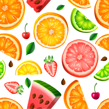 Kitchen vinyl mat fruit border design - TenStickers