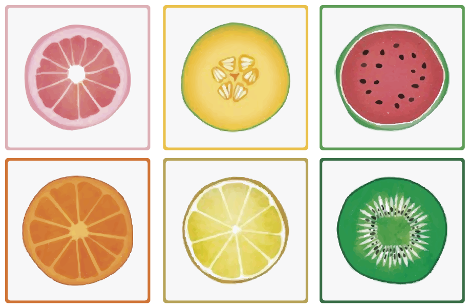 Sliced fruit kitchen vinyl mat - TenStickers