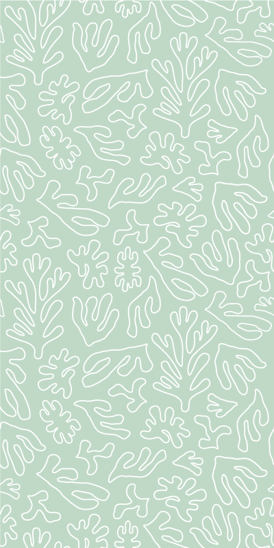 Green think seaweed kitchen vinyl mat - TenStickers