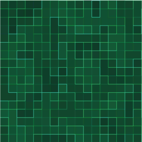 Abstract bright green mosaic kitchen vinyl mat - TenStickers