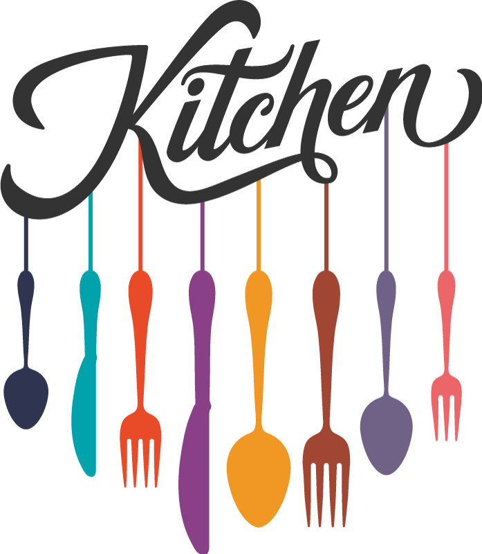 Kitchen vinyl mat with fork and spoons design - TenStickers