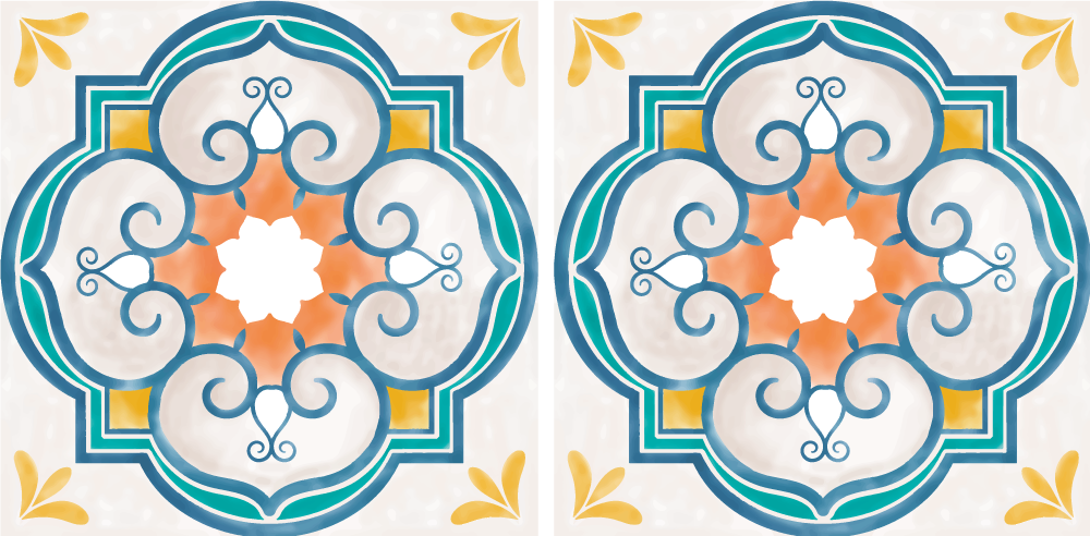Kitchen vinyl mat with cement-like patterns - TenStickers