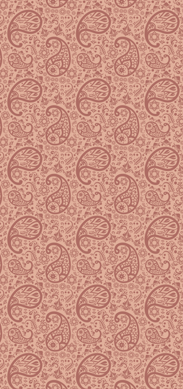 Kitchen vinyl mat paisley pattern fridge cover - TenStickers