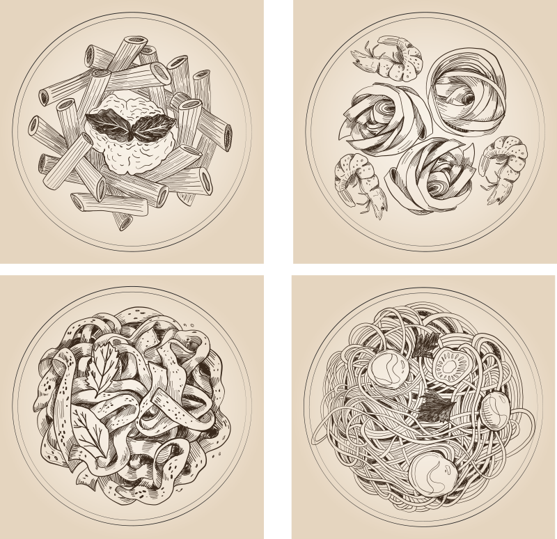 Kitchen vinyl mat with decorative plates - TenStickers