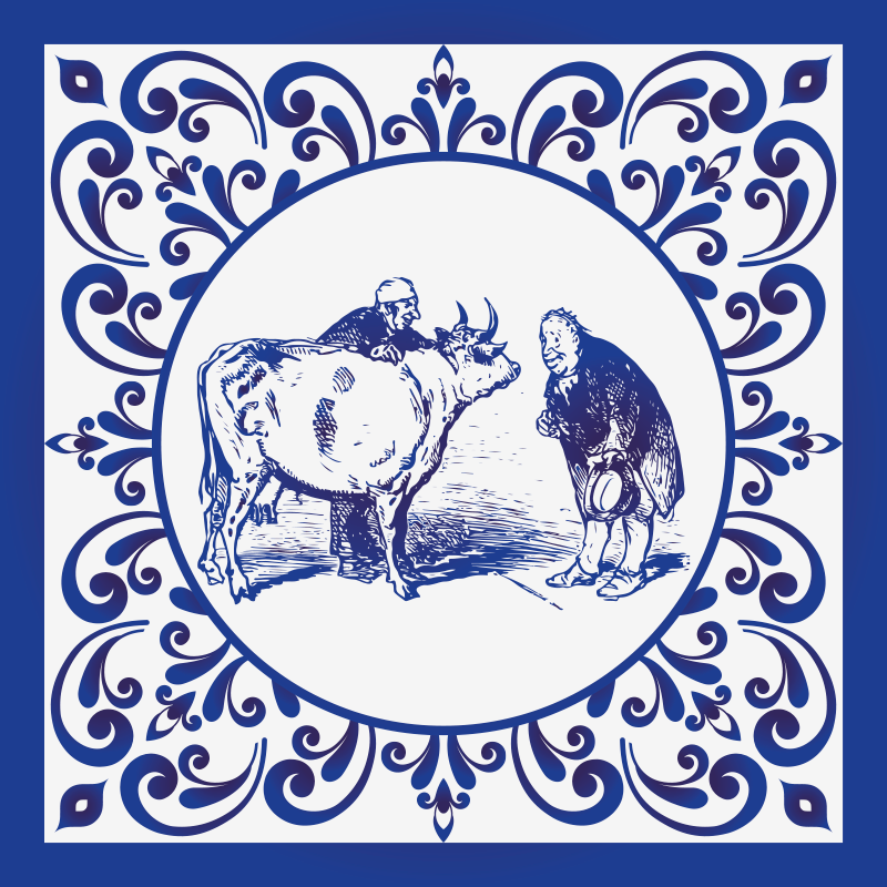 Men and cow kitchen vinyl mat - TenStickers