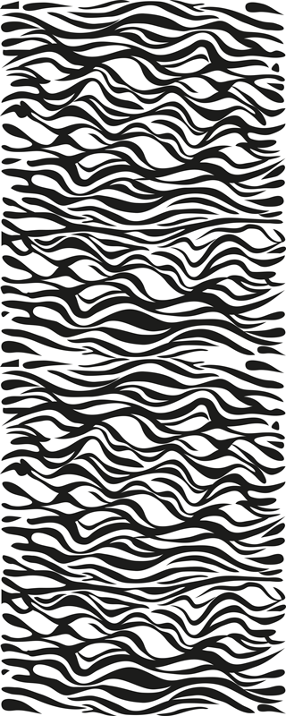 Kitchen vinyl mat zebra background réfrigérateur - TenStickers