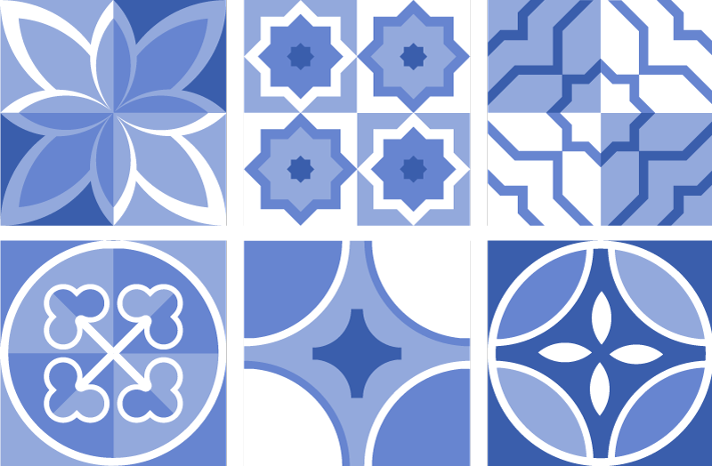 Kitchen vinyl mat azulejos cindito tiles - TenStickers