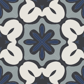 Kitchen vinyl mat in hydraulic blue gracia style - TenStickers
