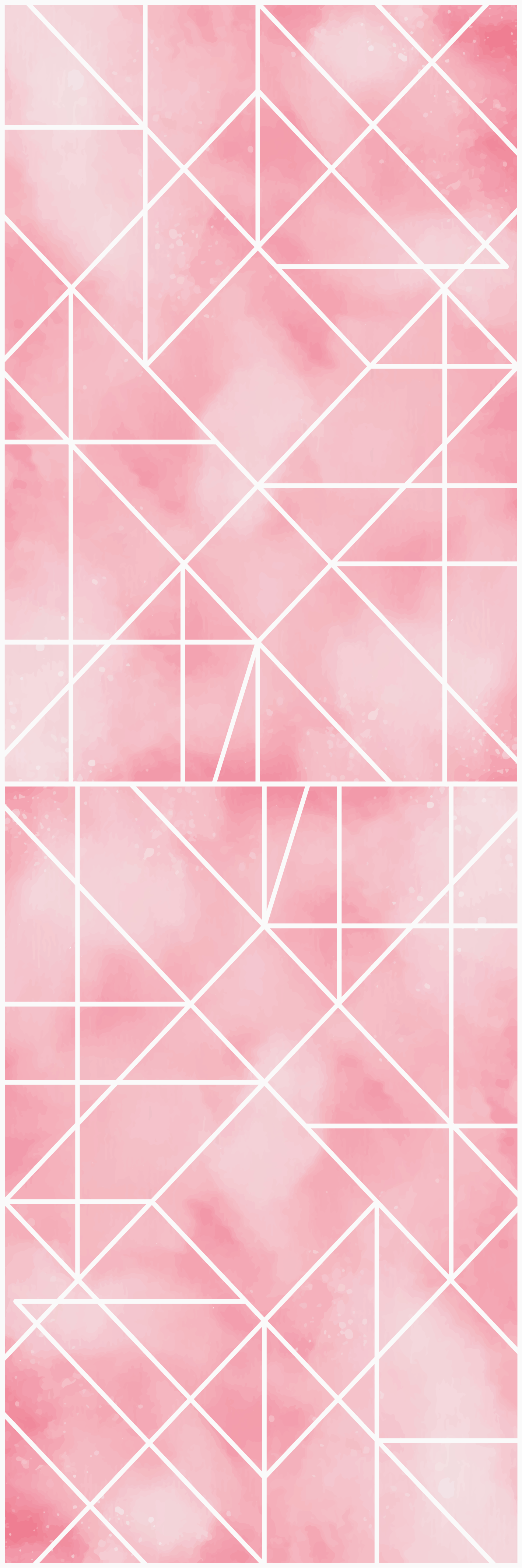 Kitchen vinyl mat with pink triangles pattern - TenStickers