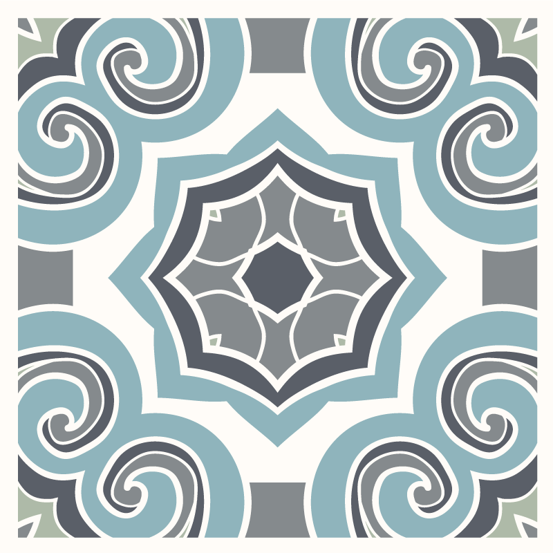 Portuguese style kitchen vinyl mat - TenStickers