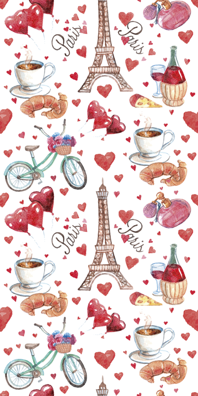 Kitchen vinyl mat love for paris - TenStickers