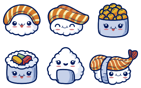 Cute sushi kitchen vinyl mat - TenStickers
