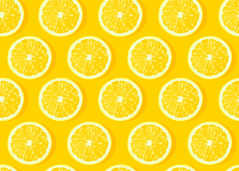 Sliced lemons kitchen vinyl mat - TenStickers