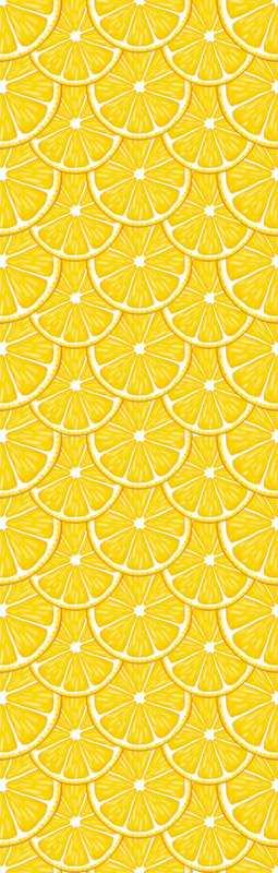 Orange pattern kitchen vinyl mat - TenStickers