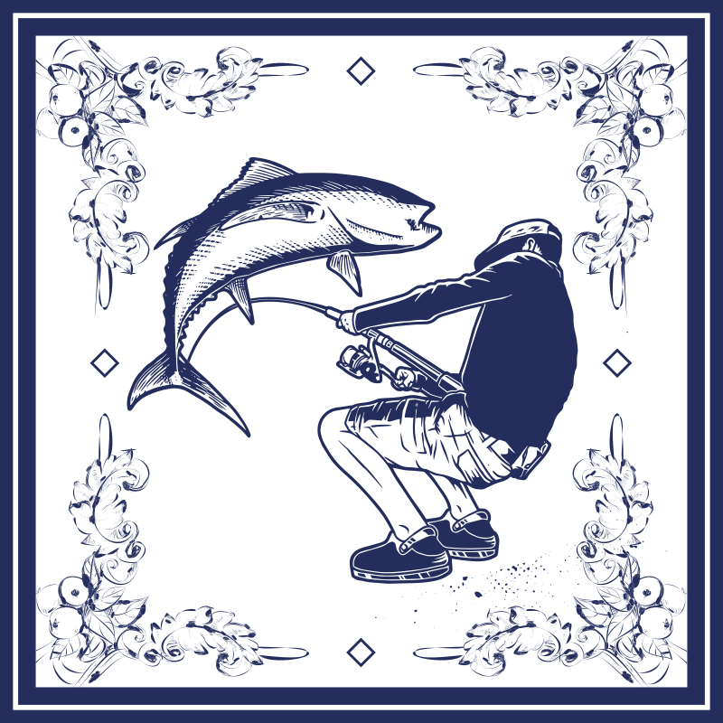 Fisherman kitchen vinyl mat - TenStickers