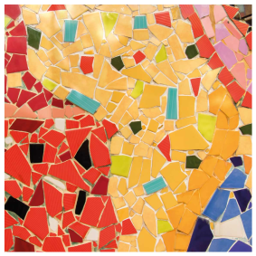 Kitchen vinyl mat in colorful ceramic mosaic - TenStickers