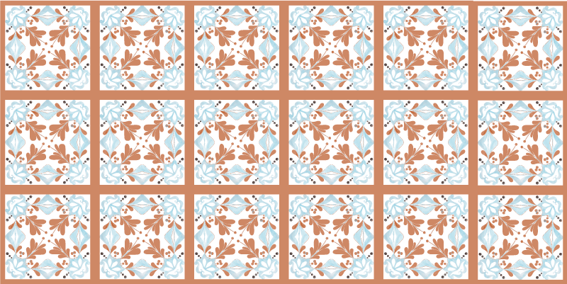 Kitchen vinyl mat floral mediterranean design - TenStickers