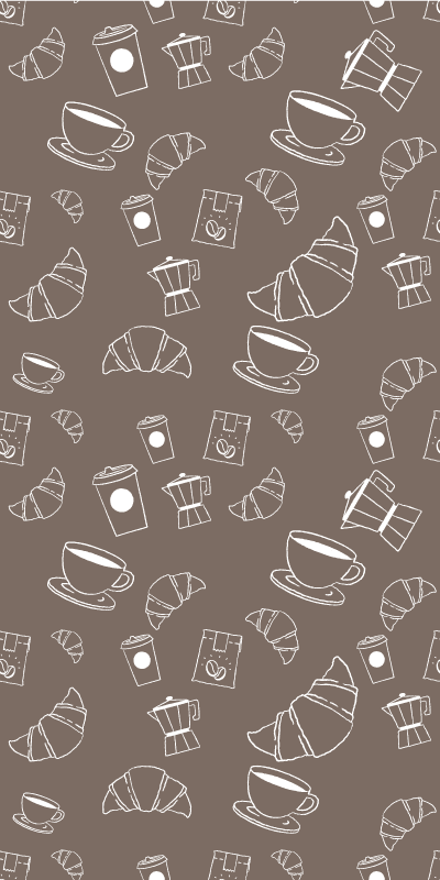 Croissant café owner kitchen vinyl mat - TenStickers