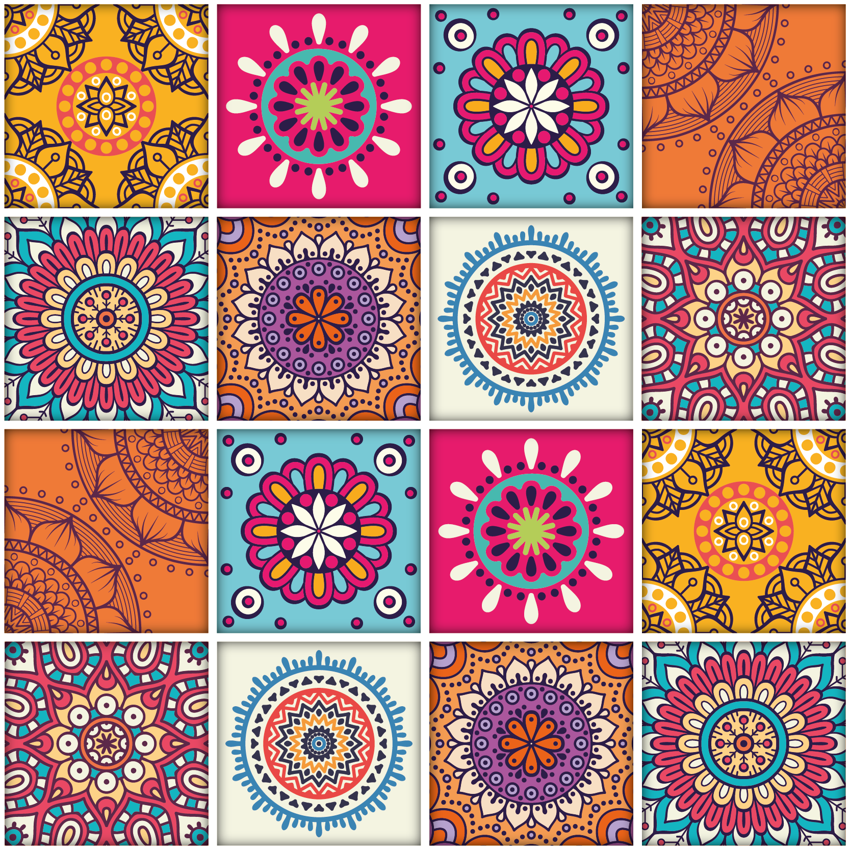 Mandala kitchen vinyl mat - TenStickers