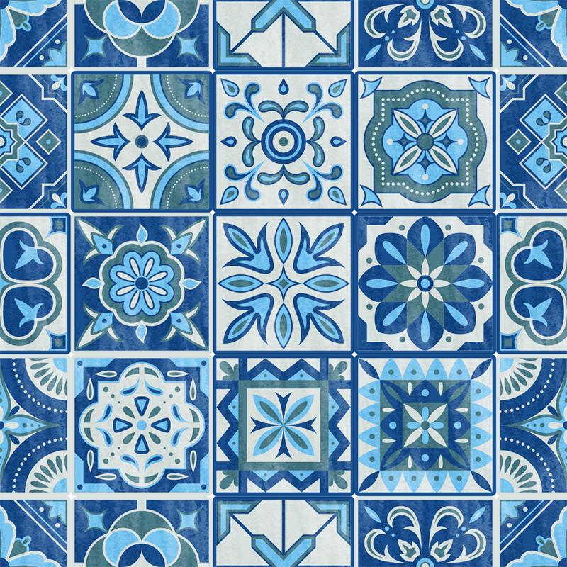 Kitchen vinyl mat talavera tiles kitchen decal - TenStickers