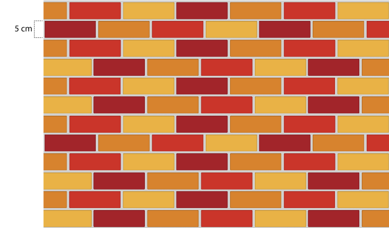 Warm toned brick kitchen vinyl mat - TenStickers
