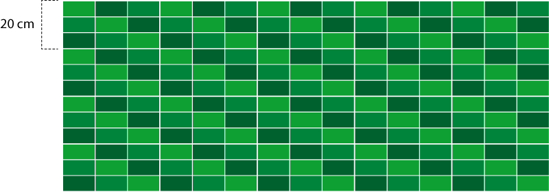 Green brick tile kitchen vinyl mat - TenStickers