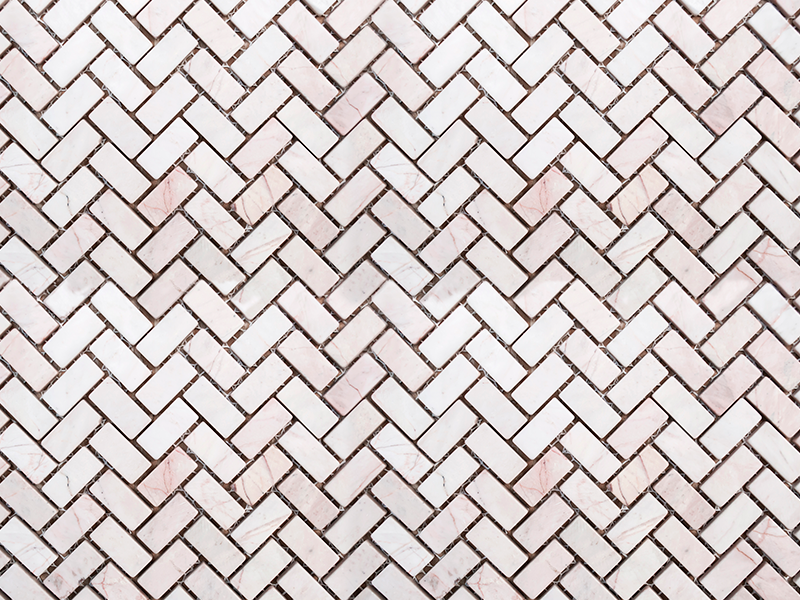 Kitchen vinyl mat in herringbone marble design - TenStickers