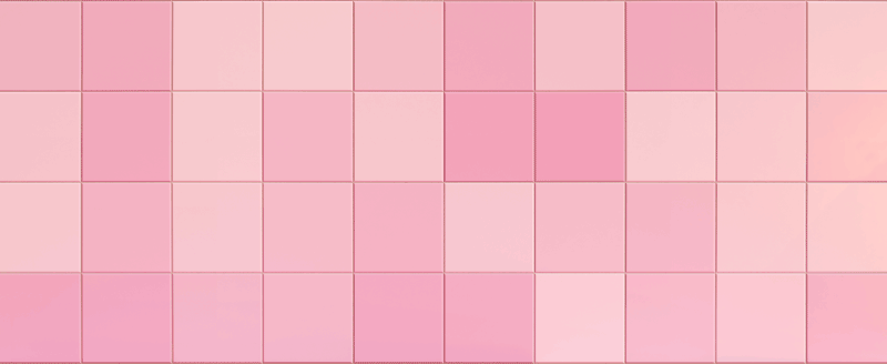 Kitchen vinyl mat in pink square tiles - TenStickers