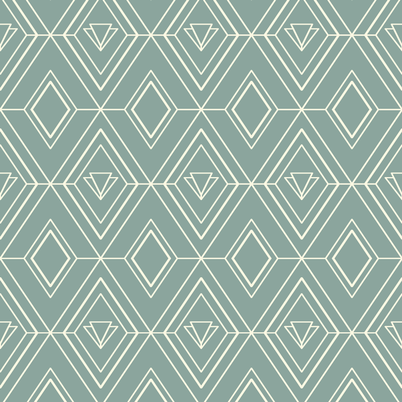 Kitchen vinyl mat art deco geometric design - TenStickers