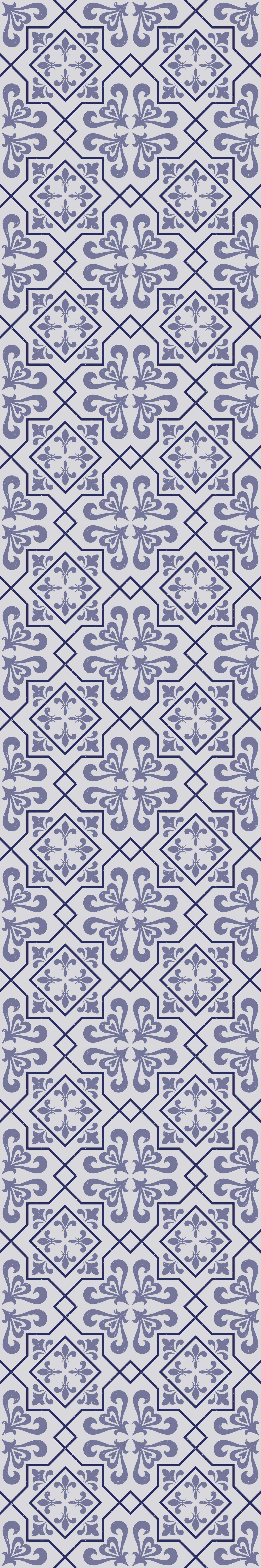 Kitchen vinyl mat blue octagon portuguese tile - TenStickers