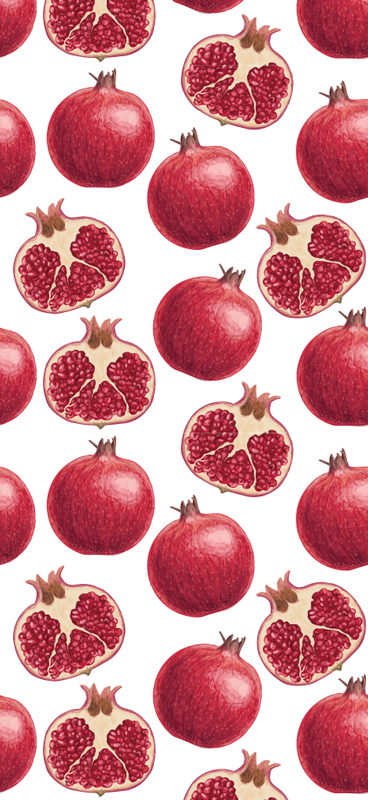 Colorful pomegranates pattern kitchen vinyl mat - TenStickers