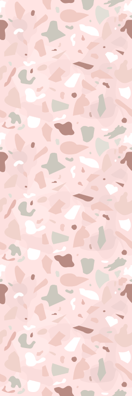 Kitchen vinyl mat in pink terrazzo design - TenStickers