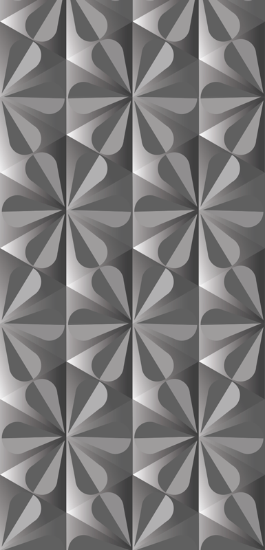 Vintage geometric flower pattern kitchen vinyl mat - TenStickers