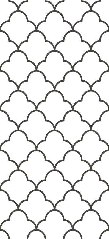 Kitchen vinyl mat in geometric moroccan design - TenStickers