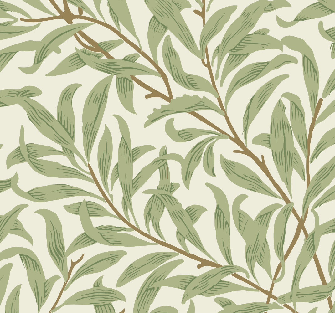 Botanical green plants kitchen vinyl mat - TenStickers