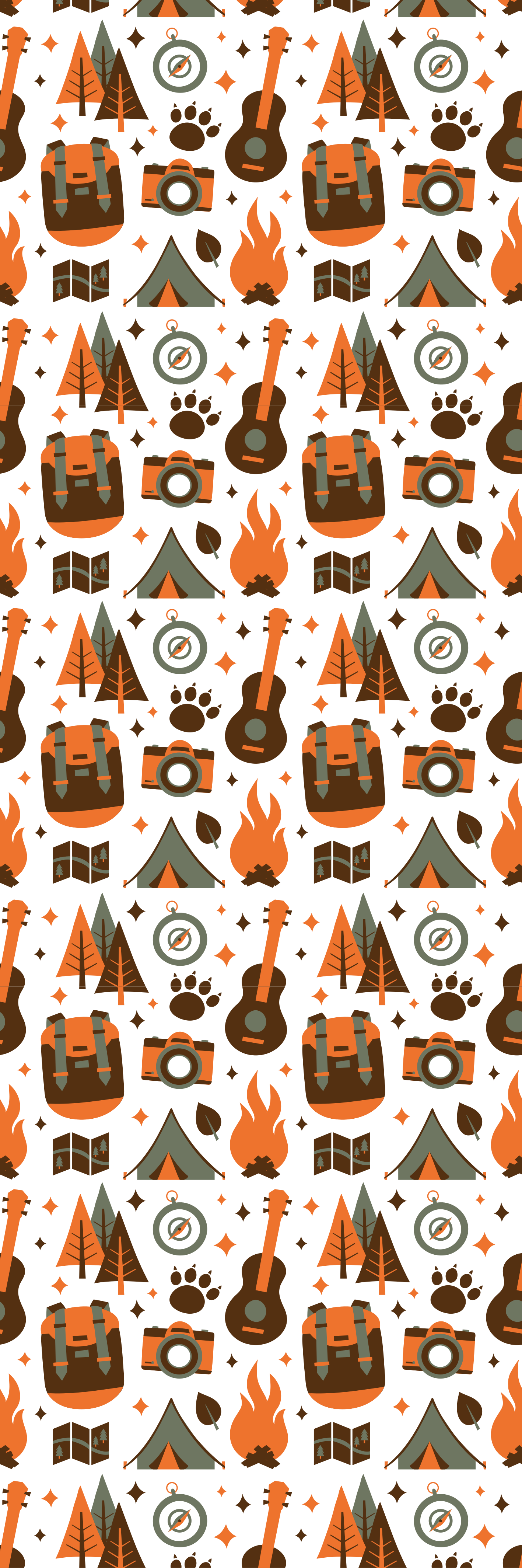 Bedroom carpet with mountain bear wood fire design - TenStickers