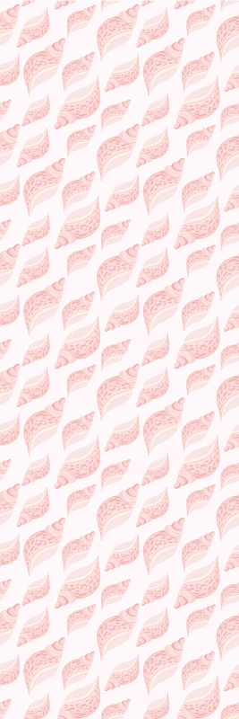 Trendy pink seashell pattern bedroom carpet - TenStickers
