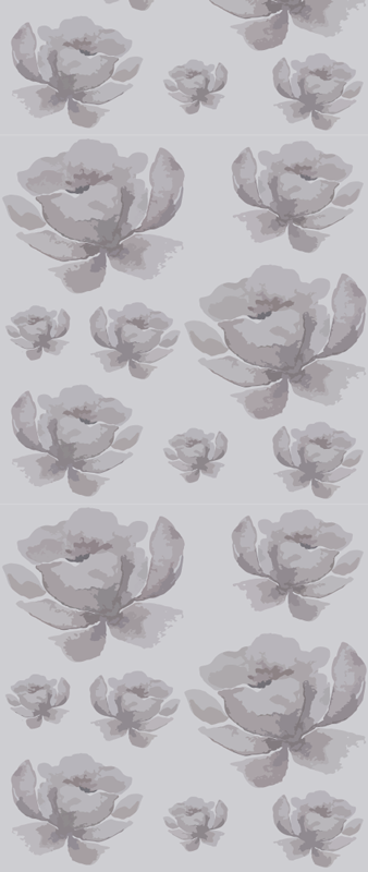 Gray 80's floral pattern bedroom carpet - TenStickers