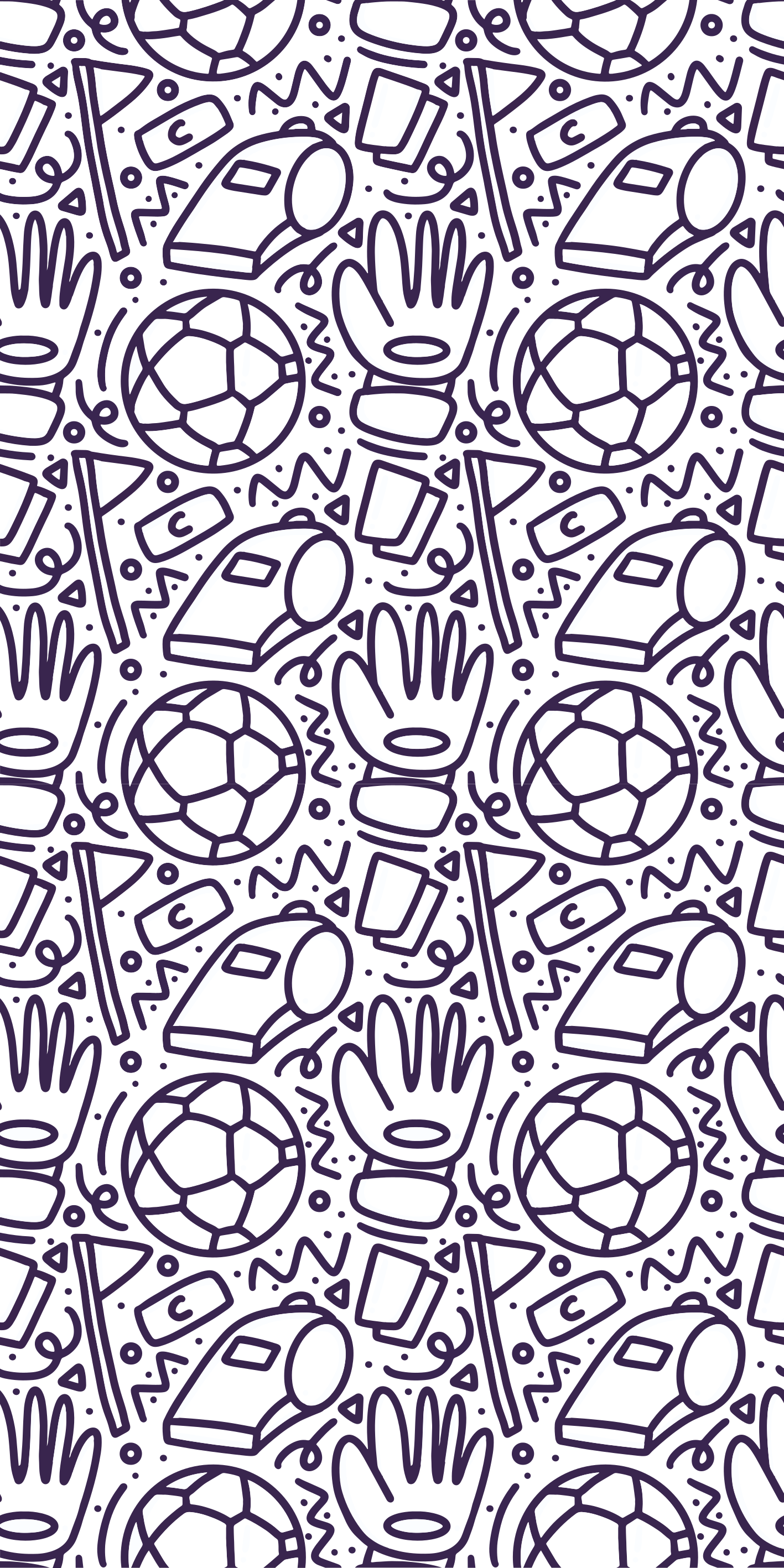 Sport doodle design bedroom carpet - TenStickers