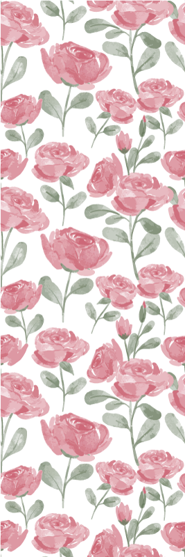 Bedroom carpet with natural vintage rose design - TenStickers