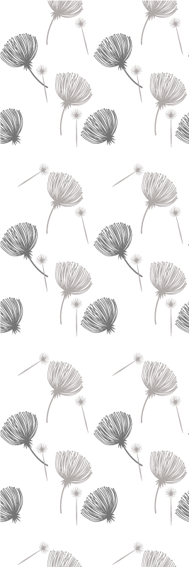 Bedroom carpet with meadow flowers pattern on white - TenStickers