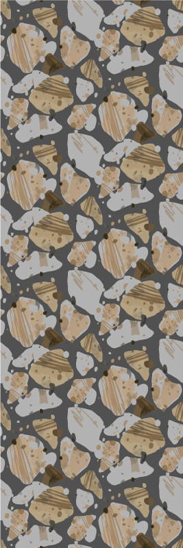 Bedroom carpet in cement terrazzo design - TenStickers