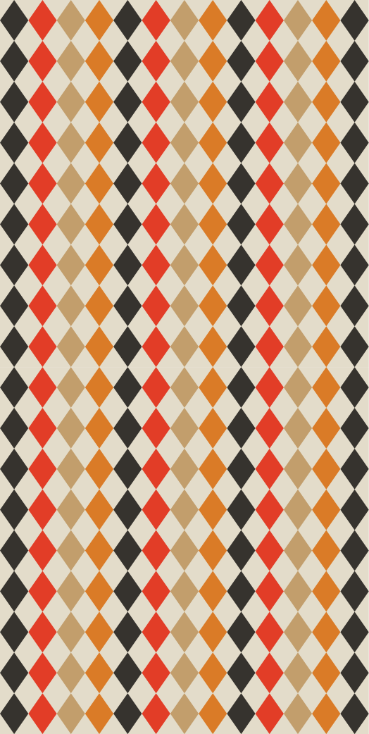 Bedroom carpet with retro 80s multicolored diamonds - TenStickers
