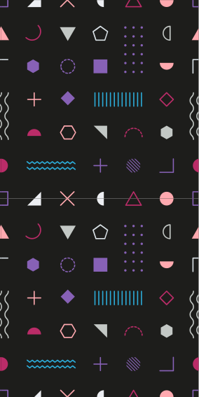 Bedroom carpet with multicoloured retro shapes - TenStickers