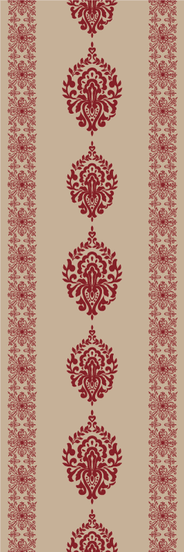 Bedroom carpet in french provincial beige floral design - TenStickers