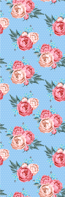 Shabby chic polka dot vector bedroom carpet - TenStickers