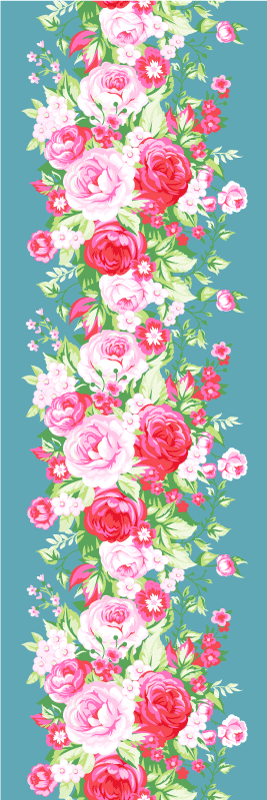 Turquoise shabby chic pattern bedroom carpet - TenStickers